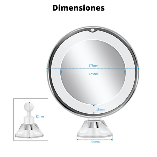 ESPELHO DE AUMENTO LED BEAUTY CORNER