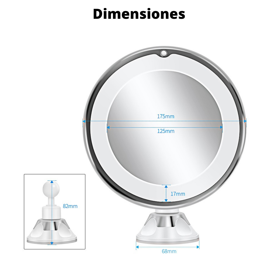 ESPELHO DE AUMENTO LED BEAUTY CORNER